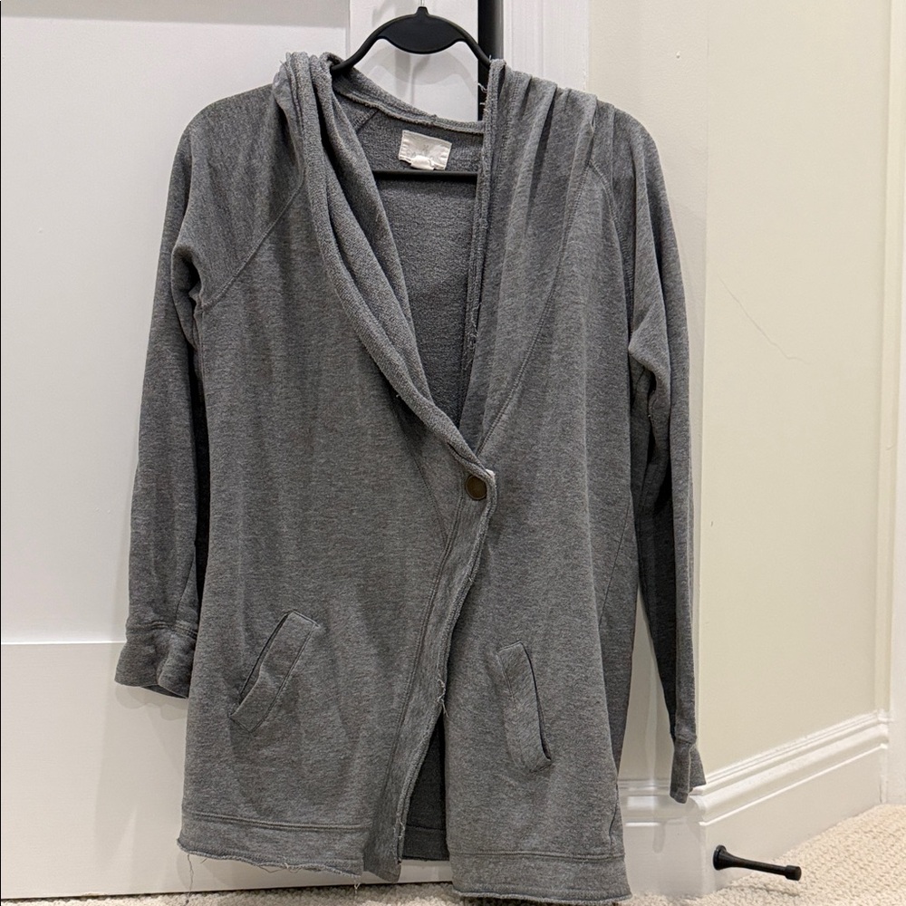 Caslon Gray Hooded Cardigan
